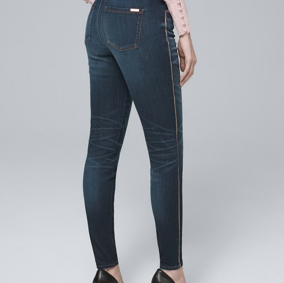 WHITE HOUSE BLACK MARKET Embelished Tuxedo Jeans - Picture 4 of 16